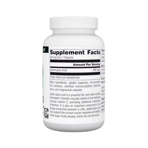 Source Naturals, Alpha Lipoic Caps, 300 mg, 120 Caps Source Naturals
