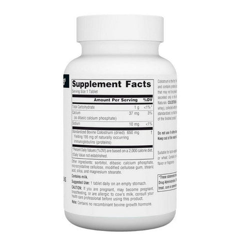Source Naturals, Colostrum, 650 Mg, 60 Tabs Source Naturals