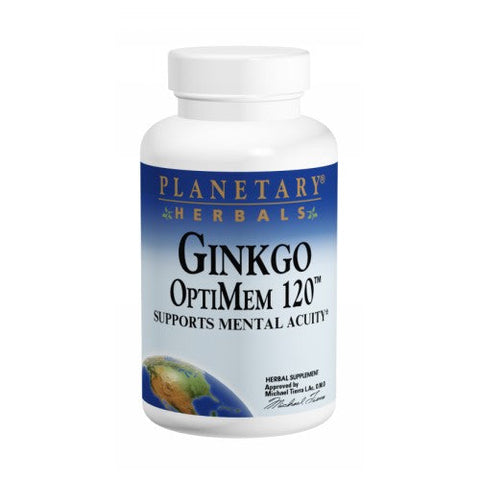 Planetary Herbals, Ginkgo Optimem, 120 mg, 120 Tabs Planetary Herbals