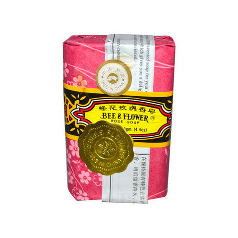 BEE & FLOWER SOAP, Rose Bar Soap, 4.4 oz BEE & FLOWER SOAP
