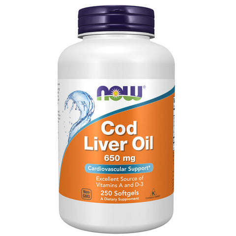 Now Foods, Cod Liver Oil, 650 Mg, 250 Softgels Now Foods