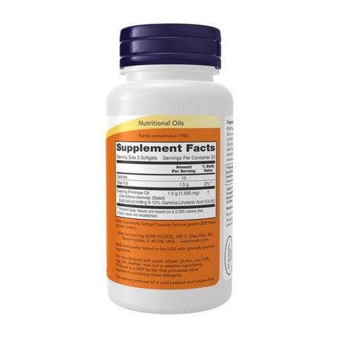 Now Foods, Evening Primrose Oil, 500 mg, 100 Softgels Now Foods