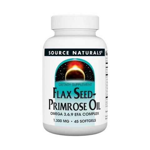 Source Naturals, Flaxseed-Primrose Oil, 1300 mg, 45 Softgels Source Naturals