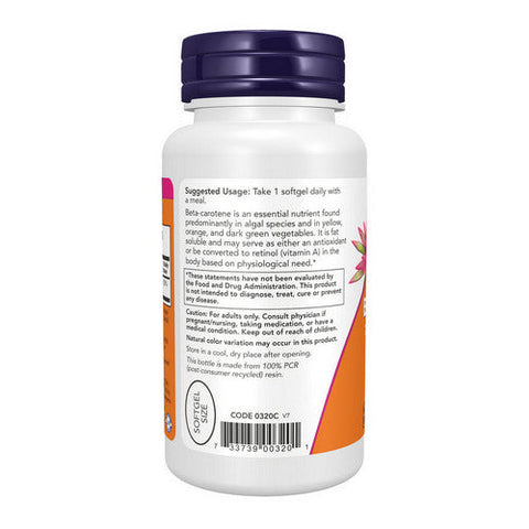 Now Foods, Natural Beta Carotene, 25000 IU, 90 Sofgels Now Foods