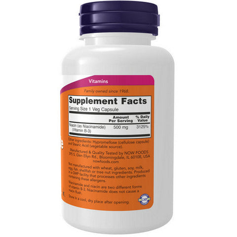 Now Foods, Niacinamide, 500 mg, 100 Caps Now Foods
