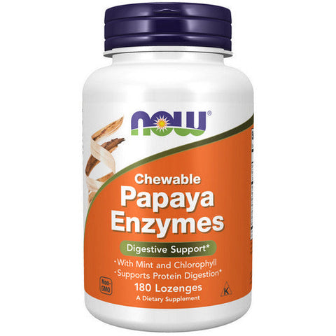 Now Foods, Papaya Enzyme Chewable, 180 Lozenges Now Foods