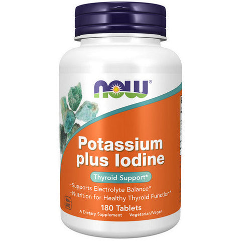 Now Foods, POTASSIUM PLUS IODINE, 180 Tabs Now Foods
