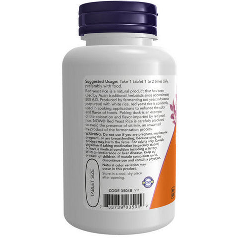 Now Foods, Red Yeast Rice Extract, 1200 mg, 60 Tabs Now Foods