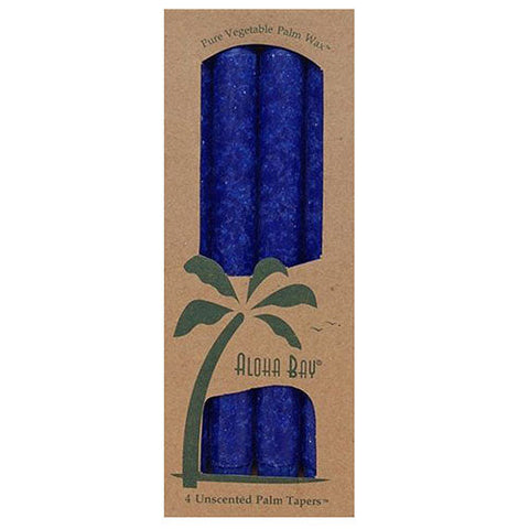 Aloha Bay, Candle  9 Inch Taper, Royal Blue, 4 Pack Aloha Bay