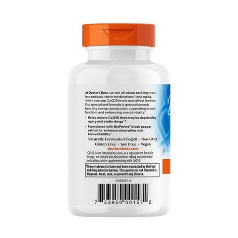 Doctors Best, High Absorption CoQ10 With BioPerine, 400 mg, 60 Veggie Caps Doctors Best