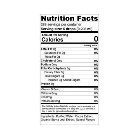 Sweetleaf Stevia, Sweet Drops Sweetener Chocolate, Chocolate 2 Fl Oz Sweetleaf Stevia