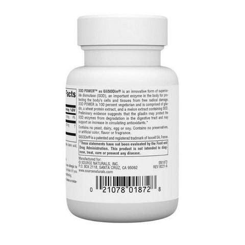 Source Naturals, Sod Power, 250 Mg, 30 Tabs Source Naturals