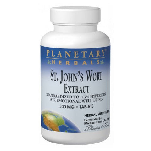 Planetary Herbals, St. John's Wort Extract, 300 MG, 180 Tabs Planetary Herbals