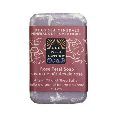 One with Nature, Dead Sea Mineral Bar Soap Rose Petal, 7 Oz One with Nature
