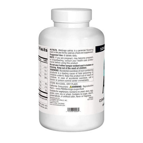 Source Naturals, Alfalfa, 648 Mg, 1000 Tabs Source Naturals