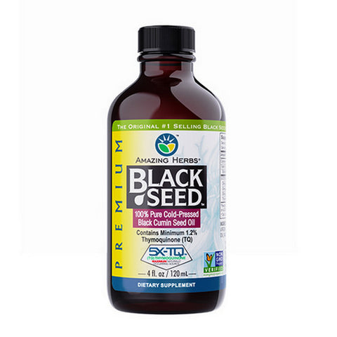 Amazing Herbs, Black Seed 100% Pure Cold-Pressed Black Cumin Seed Oil, 4 Oz Amazing Herbs
