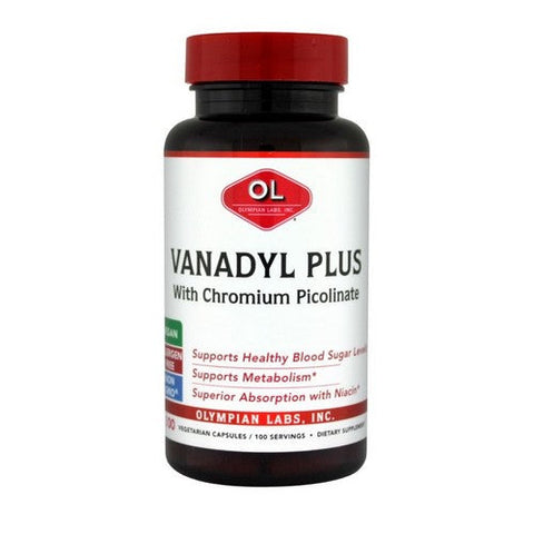 Olympian Labs, Vanadyl Plus With Chromium, 10mg, with Chromium 100 caps Olympian Labs
