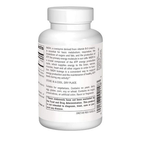 Source Naturals, NADH Sublingual, 20 Mg, 10 Lozenge Source Naturals