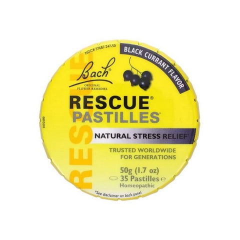 Bach, Rescue Pastilles Natural Stress Relief Black Currant, 1.7 Oz Bach