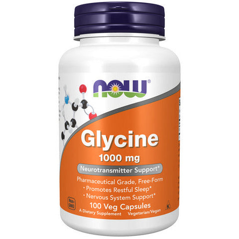 Now Foods, Glycine, 1000 Mg, 100 Veg Caps Now Foods