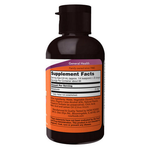Now Foods, Liquid Melatonin, 3 mg, 2 Oz Now Foods