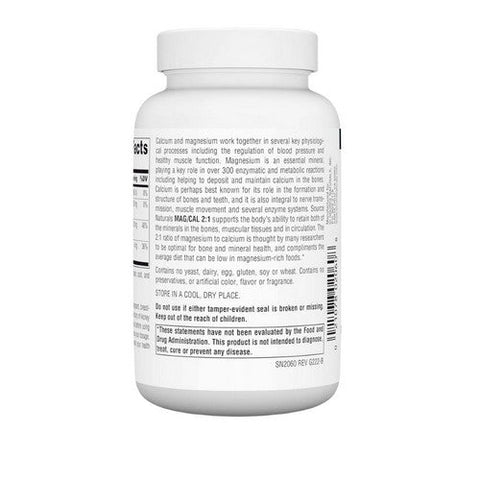 Source Naturals, Magnesium and Calcium 2:1, 370 mg, 90 Caps Source Naturals