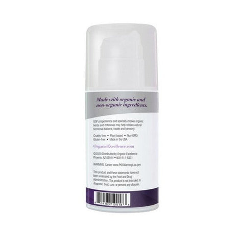 Organic Excellence, Feminine Balance Therapy Bio-Identical Usp Progesterone Cream, 3.3 Oz Organic Excellence