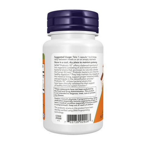 Now Foods, Probiotic-10, 25 Billion 50 Vcaps Now Foods