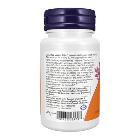 Now Foods, NADH with Ribose, 10 mg, 60 Vcaps Now Foods