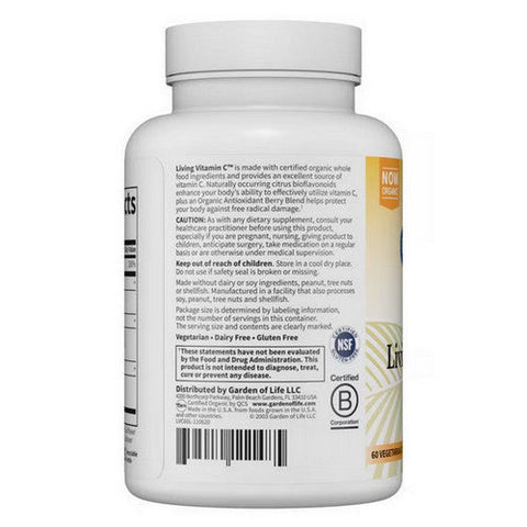 Garden of Life, Living Vitamin C Antioxidant Blend, 60 Caps Garden of Life