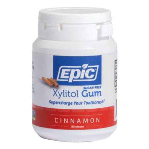Epic Dental, Xylitol Gum Sugar Free Cinnamon, Cinnamon 50 ct Epic Dental