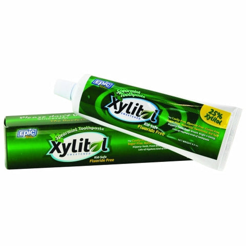 Epic Dental, Xylitol Sweetened Fluoride Free Toothpaste Spearmint, 4.9 Oz Epic Dental