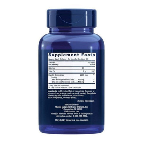 Life Extension, Mega EPA/DHA, 120 Softgels Life Extension