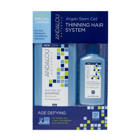 Andalou Naturals, Argan Stem Cell Age Defying Thinning Hair System, 3 CT Andalou Naturals