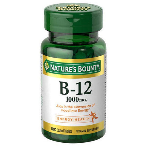 Nature's Bounty, Vitamin B-12, 1000 mcg, 100 tabs Nature's Bounty
