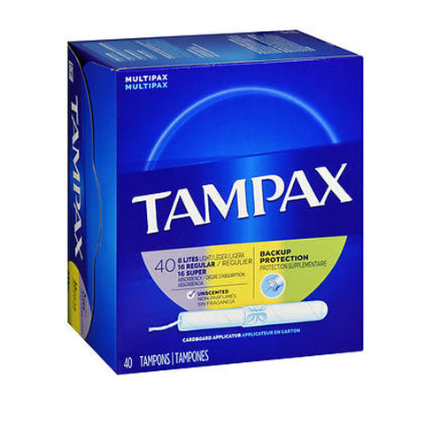 Tampax, Tampons Multipax Flushable Applicator Regular/Super/Lites, 40 each Tampax