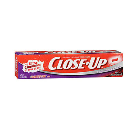 Close-Up, Anticavity Fluoride Toothpaste Fresh Breath Cinnamon Blast, 6 Oz Close-Up