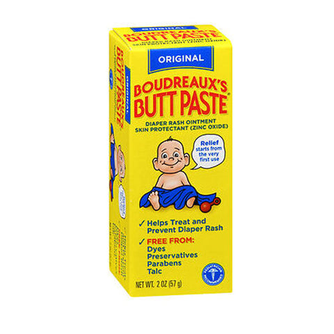 Boudreaux, Butt Paste Diaper Rash Ointment Tube, 2 Oz Boudreaux