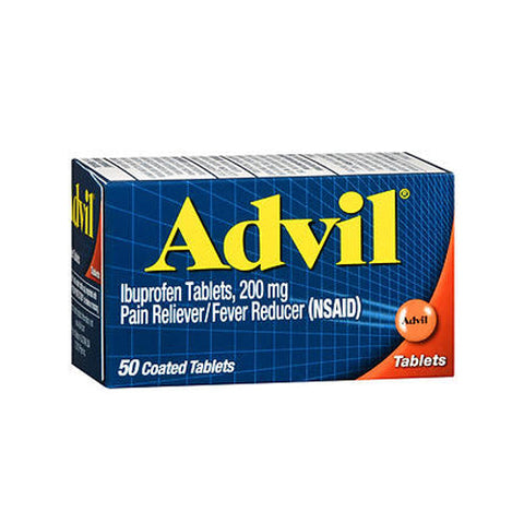 Advil, Pain Reliever And Fever Reducer Coated Tablets, 200 mg, 50 tabs Advil