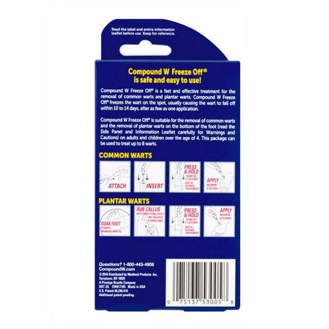Compound W, Wart Remover Freeze Off Applications, 8 Count Compound W