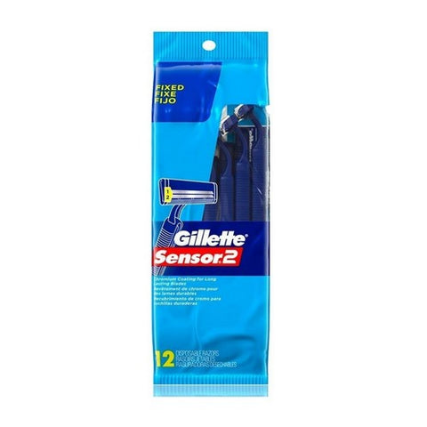 Gillette, Sensor2 Disposable Razors Fixed, 12 Count Gillette